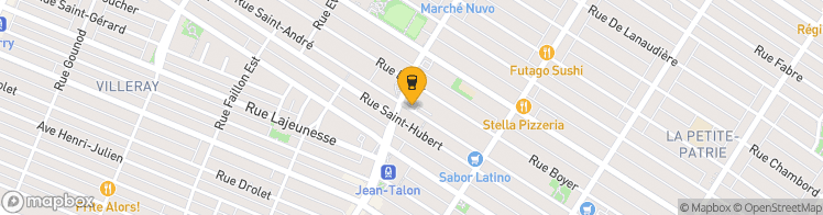 Map showing a marker over 45.5409465, -73.6125033