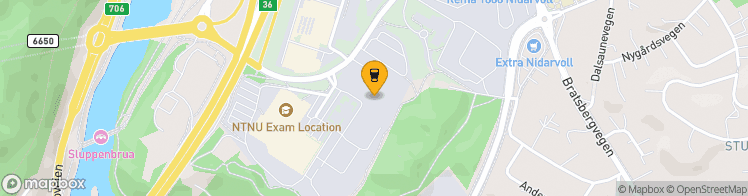Map showing a marker over 63.396353999999995, 10.398241299999999