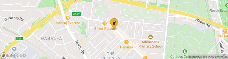 Map showing a marker over 51.5028551, -3.1910475