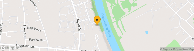 Map showing a marker over 36.2755242, -86.68655199999999