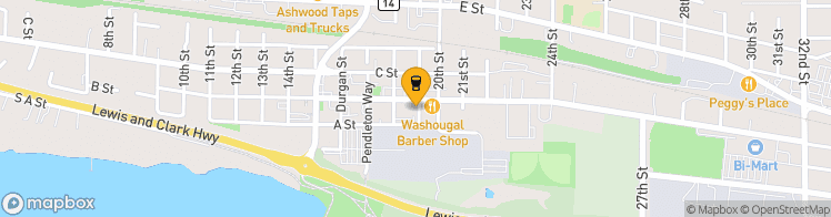 Map showing a marker over 45.578261, -122.3519432