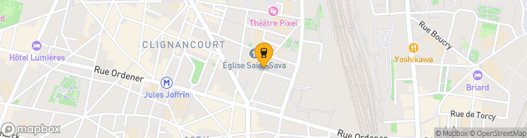 Map showing a marker over 48.8930915, 2.3505518