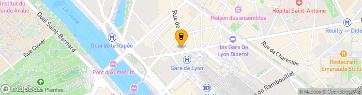 Map showing a marker over 48.845903199999995, 2.372036