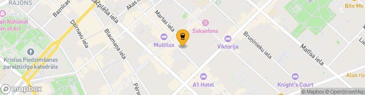 Map showing a marker over 56.954140900000006, 24.1289026