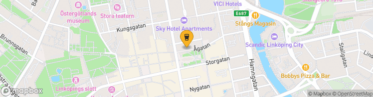 Map showing a marker over 58.4118981, 15.6251108