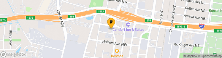 Map showing a marker over 35.1049067, -106.6510058