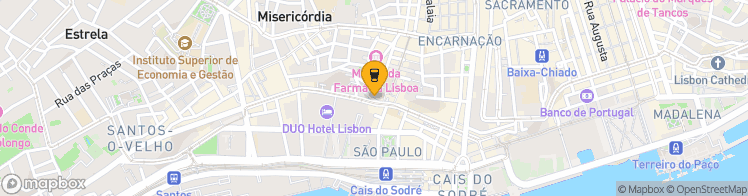 Map showing a marker over 38.708683, -9.147336899999999