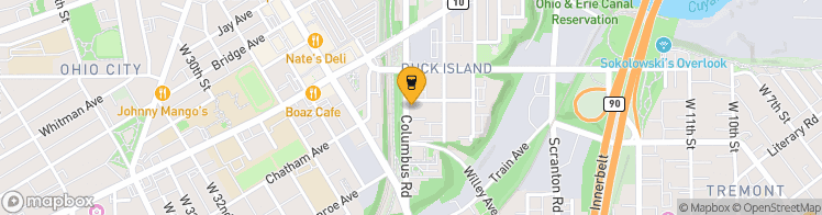 Map showing a marker over 41.4832831, -81.700266