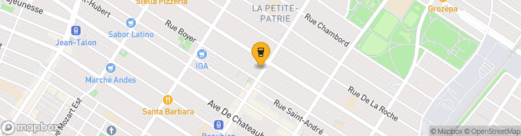 Map showing a marker over 45.5375747, -73.6020474