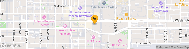 Map showing a marker over 33.4477409, -112.0710414