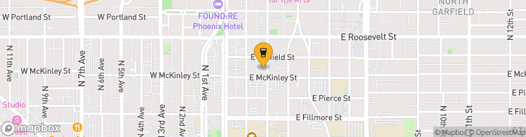 Map showing a marker over 33.457052499999996, -112.07153009999999