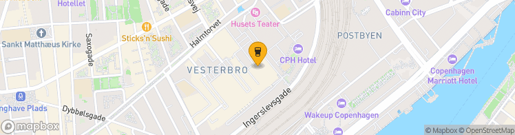 Map showing a marker over 55.668253, 12.561568