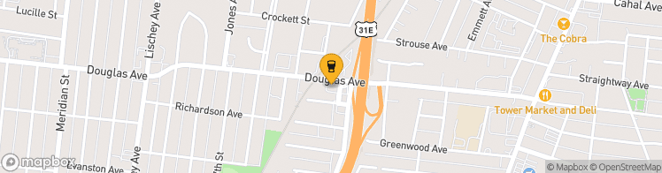 Map showing a marker over 36.1931827, -86.75431449999999