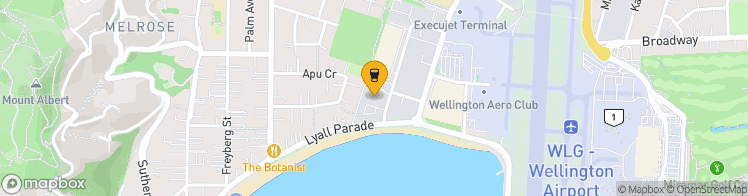 Map showing a marker over -41.3271748, 174.7998029