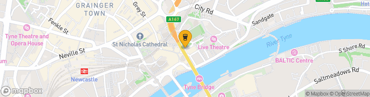 Map showing a marker over 54.969462, -1.6072963
