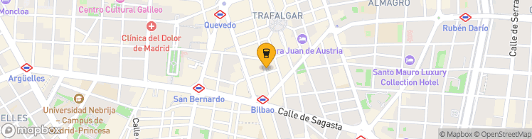 Map showing a marker over 40.4305853, -3.7017161