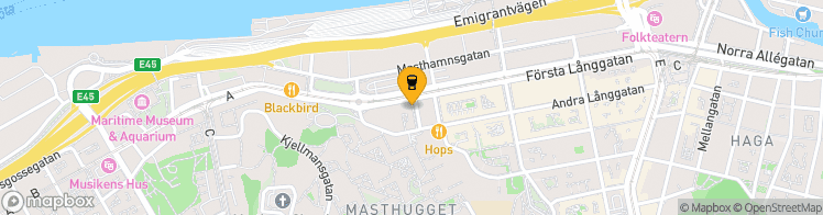 Map showing a marker over 57.6990529, 11.9425443