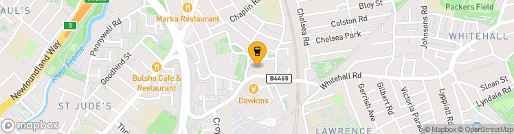 Map showing a marker over 51.4621656, -2.5661016