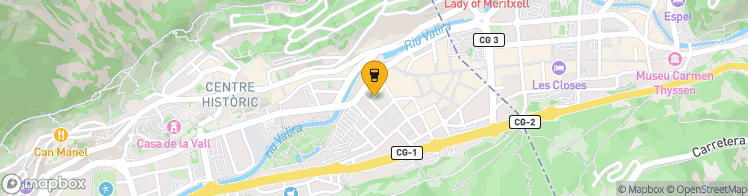 Map showing a marker over 42.5075199, 1.5290994999999998