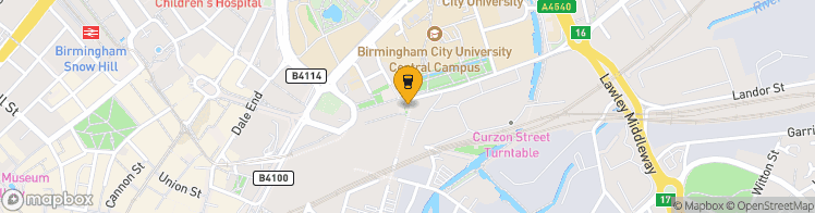 Map showing a marker over 52.4817044, -1.8867696999999999