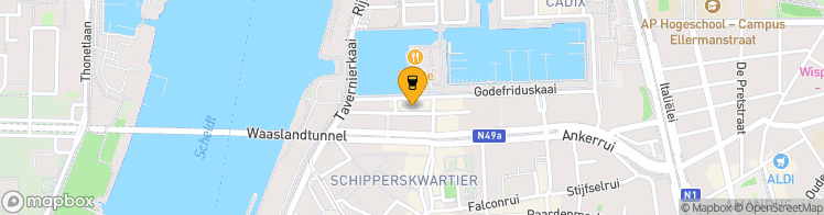 Map showing a marker over 51.2277123, 4.4043795