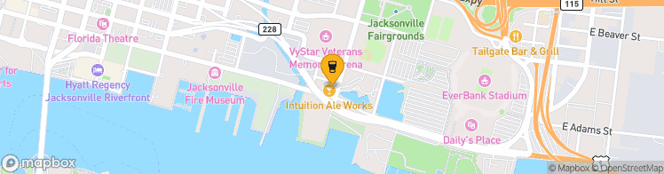 Map showing a marker over 30.323655799999997, -81.6446857