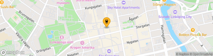 Map showing a marker over 58.4111859, 15.622337
