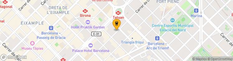 Map showing a marker over 41.3929335, 2.1752671