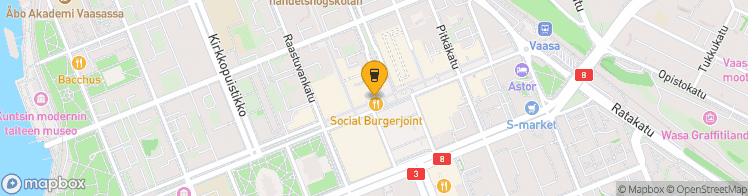 Map showing a marker over 63.0964369, 21.6146437