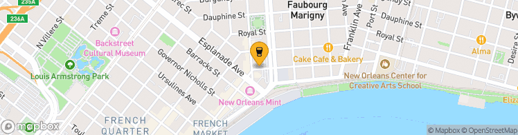 Map showing a marker over 29.9626495, -90.05723619999999
