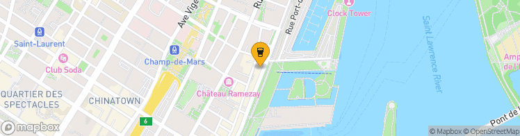 Map showing a marker over 45.509369899999996, -73.5512085