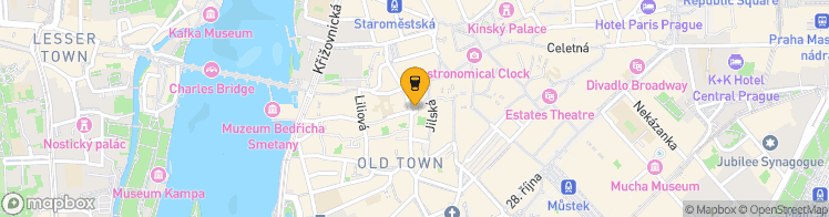 Map showing a marker over 50.0856475, 14.418398300000002
