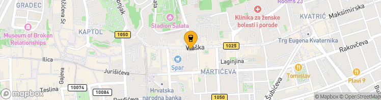 Map showing a marker over 45.813611099999996, 15.987222200000001