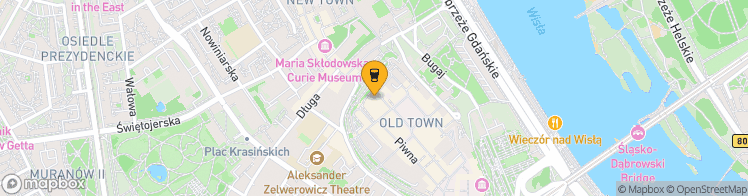 Map showing a marker over 52.2501732, 21.010645699999998