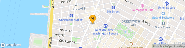 Map showing a marker over 40.7318858, -74.0032253