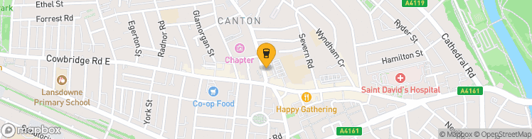 Map showing a marker over 51.4822735, -3.2019870999999998