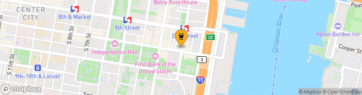 Map showing a marker over 39.9486537, -75.14413979999999