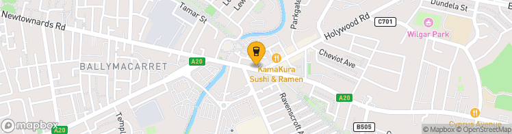 Map showing a marker over 54.5977952, -5.889166100000001