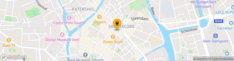 Map showing a marker over 51.0560773, 3.7272453000000003