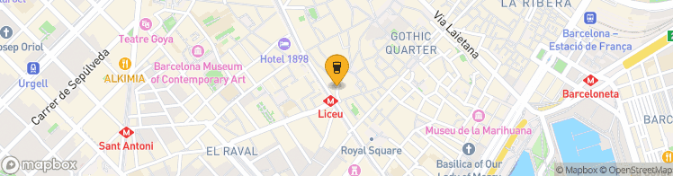 Map showing a marker over 41.3817889, 2.1733629