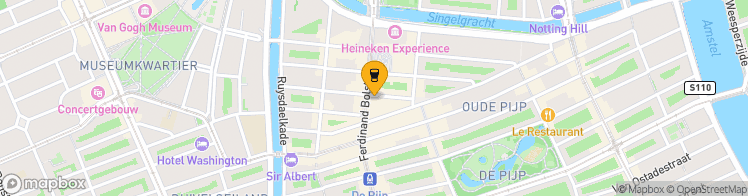 Map showing a marker over 52.3560964, 4.8908784