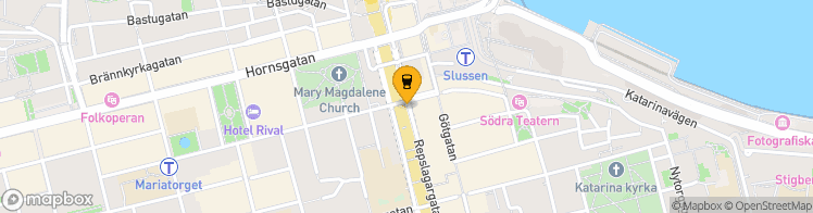 Map showing a marker over 59.31832730000001, 18.0698668
