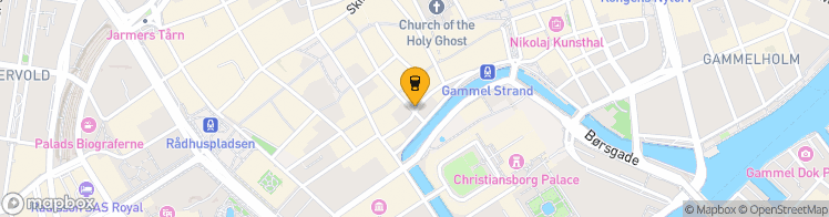 Map showing a marker over 55.676801399999995, 12.5761016