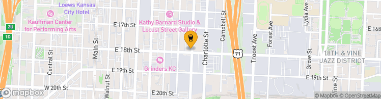 Map showing a marker over 39.0917428, -94.57560079999999