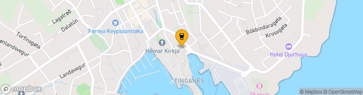 Map showing a marker over 62.0094002, -6.769966999999999