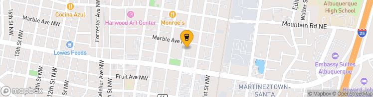 Map showing a marker over 35.0924711, -106.6486949