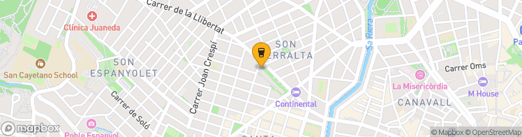 Map showing a marker over 39.5749922, 2.6376496