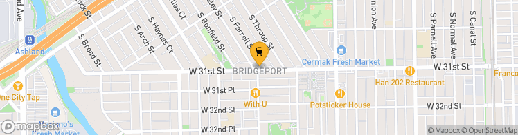 Map showing a marker over 41.83811, -87.65106089999999