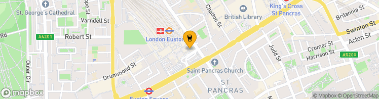 Map showing a marker over 51.5278639, -0.13212959999999999