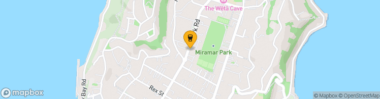 Map showing a marker over -41.3095143, 174.8214189